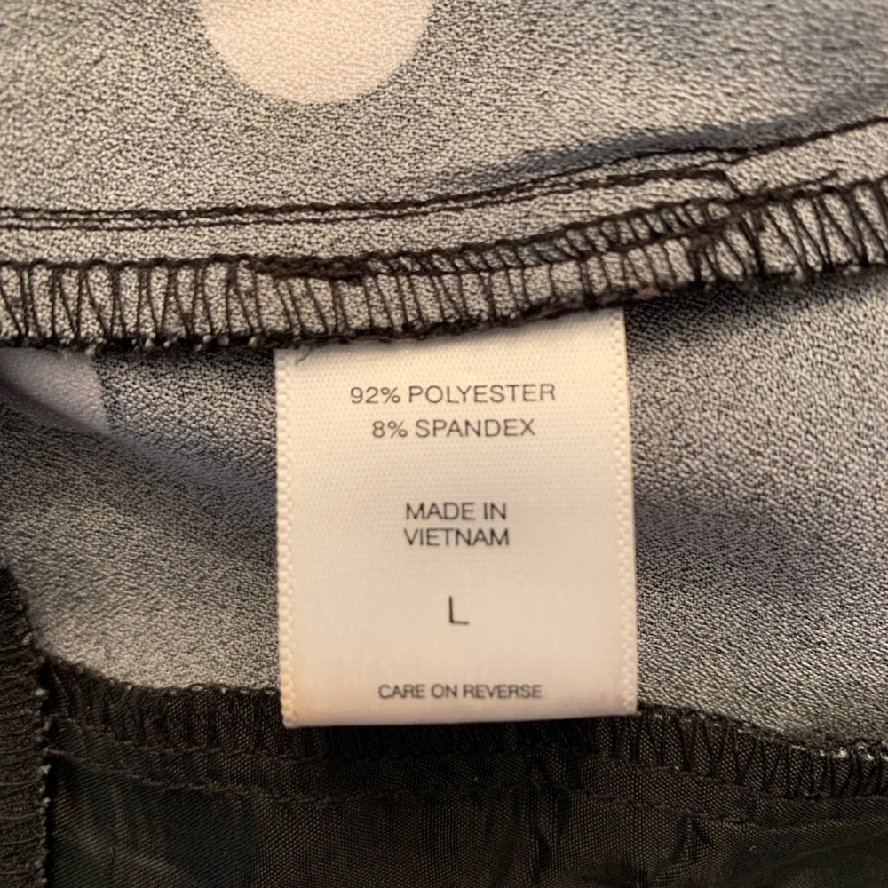 New York &Company 7th Ave Design Studio Polka Dotted, wide legged pants.